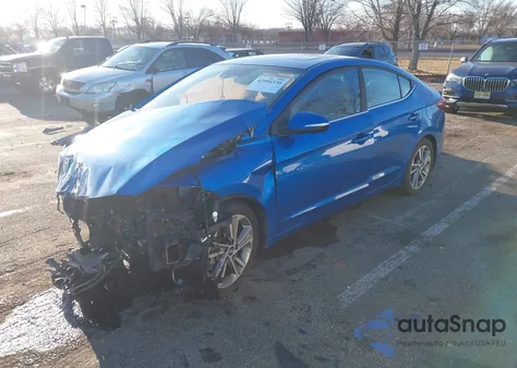 2018 Hyundai Elantra Limited z USA, uszkodzony, nr VIN 5NPD84LF6JH287043